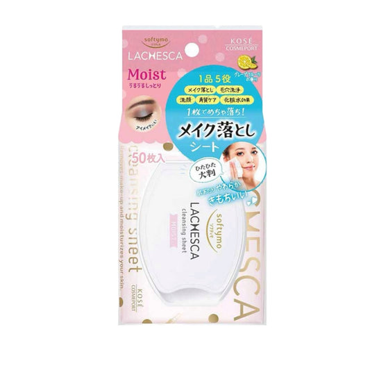 Softymo Lachesca Water Cleansing Sheet Moist Makeup Remover 50 Sheets