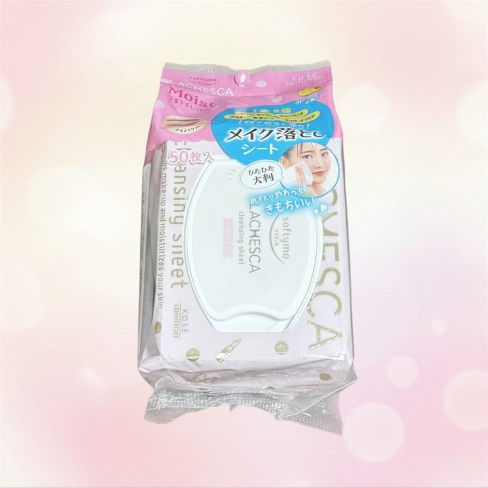 Softymo Lachesca Water Cleansing Sheet Moist Makeup Remover 50 Sheets