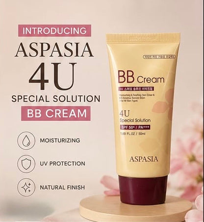 ASPASIA 4U Special Solution BB Cream 50ml (SPF 50+ PA+++) Miracle Skin Perfector BB Cream Anti-Aging Secret Black