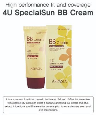 ASPASIA 4U Special Solution BB Cream 50ml (SPF 50+ PA+++) Miracle Skin Perfector BB Cream Anti-Aging Secret Black